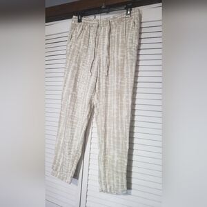 Old Navy Linen Blend Pull On Ankle Pants Medium